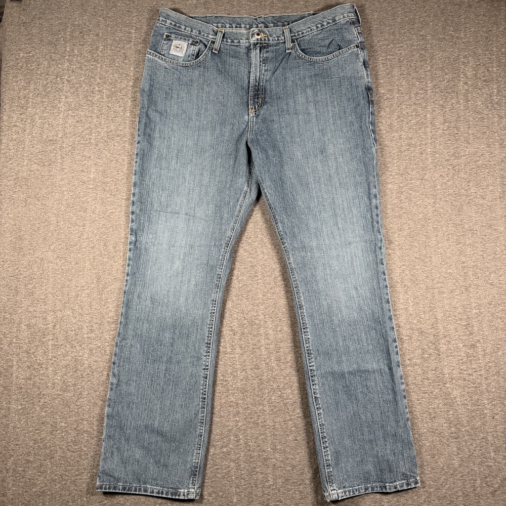 Cinch Mens Jeans 38x32 Medium Wash Straight Leg Western Cowboy Denim Rodeo